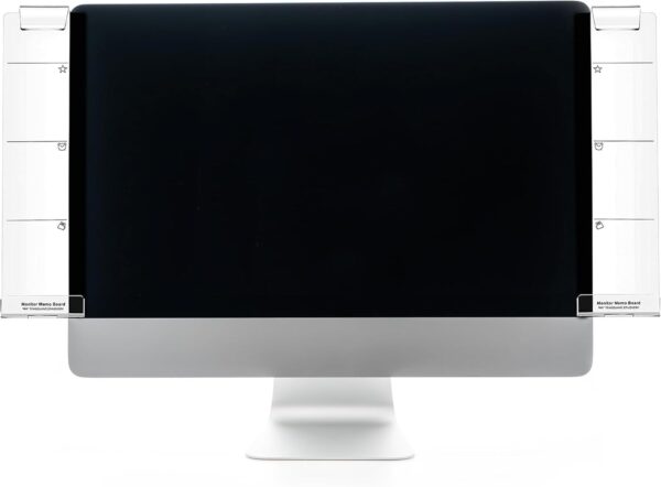 Quadow Monitor Message Board/Computer Monitors Side Panel/Notes Memo Board Message for Monitors,1Set (Left & Right) (with Phone Holder) - Image 3