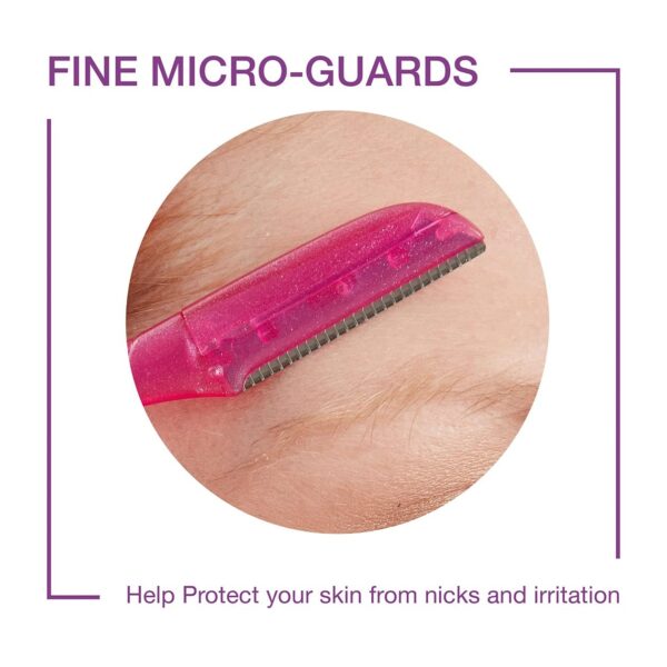 Schick Hydro Silk Touch-Up Dermaplaning Tool with Precision Cover, 9ct | Dermaplane Razor, Face Razors for Women, Eyebrow Razor, Facial Razor, Dermaplaning Razor, Womens Face Razor Peach Fuzz Remover - Image 6