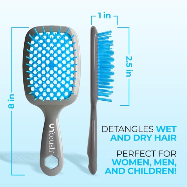 FHI Heat UNbrush Detangling Brush for Pain-Free Brushing on All Wet or Dry Hair Types — Durable DuoFlex Anti-Static Bristles, Lightweight Handle, Vented Hair Brush - Image 5