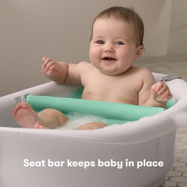Frida Baby 4-in-1 Grow-with-Me Baby Bathtub, Baby Tub for Newborns to Toddler with Removable Bath Seat & Backrest for Bath Support in Tub - Image 3