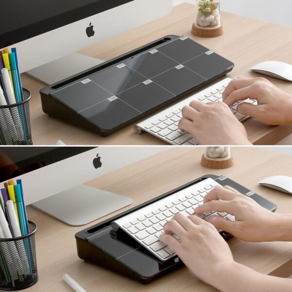 TSJ OFFICE Desktop Whiteboard Dry-Erase-Board - Computer Keyboard Stand White Board Surface Pad with Drawer, Desk Organizers with Accessories for Office, Home, School Supplies - Image 7