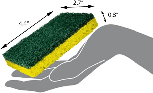 Amazon Basics Heavy Duty Sponges, 6 Count, Yellow/Green - Image 6