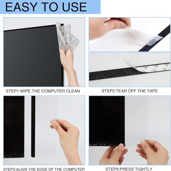 Monitor Memo Board - Multifunction Computer Monitor Memo Board Transparent Monitor Side Panel Creative Desktop Memo Board Easy to Use Suitable for Home Office Desktop Left and Right (2pcs) - Image 5