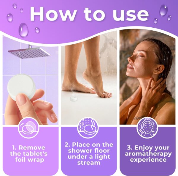 Cleverfy Shower Steamers Aromatherapy - 18 Pack of Shower Bombs with Essential Oils. Personal Care and Relaxation Birthday Gifts for Women and Men. Purple Set - Image 6