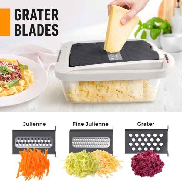 Mueller Pro-Series 10-in-1, 8 Blade Vegetable Chopper, Onion Mincer, Cutter, Dicer, Egg Slicer with Container, French Fry Cutter, Potato Slicer, Home Essentials & Kitchen Gadgets, Salad Chopper - Image 4