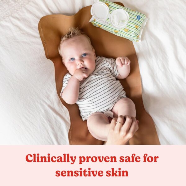 Huggies Natural Care Sensitive Baby Wipes, Unscented, Hypoallergenic, 99% Purified Water, 8 Flip-Top Packs (448 Wipes Total) - Image 7