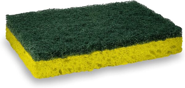 Amazon Basics Heavy Duty Sponges, 6 Count, Yellow/Green - Image 5